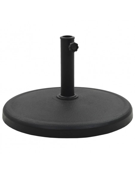 Base per Parasole Rotonda in Poliresina 19 kg Nera