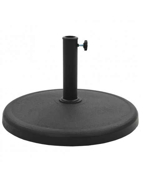 Base per Parasole Rotonda in Poliresina 19 kg Nera