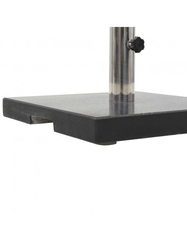 Base per Parasole in Granito 20 kg Quadrata Nera