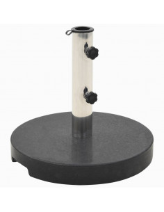 Base per Parasole Circolare in Granito Nera 20 kg 2