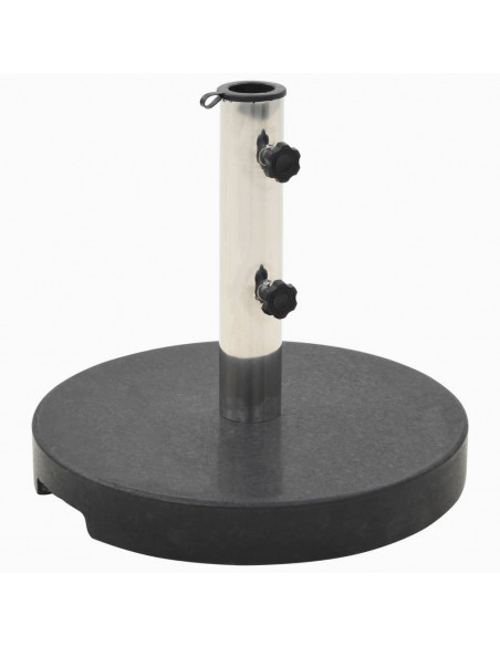 Base per Parasole Circolare in Granito Nera 20 kg