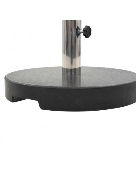 Base per Parasole Circolare in Granito Nera 20 kg