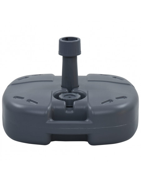 Base Ombrellone Portatile Grigia Riempibile con Sabbia/Acqua