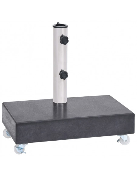 Base per Ombrellone Nera 45x25x8,3 cm in Granito