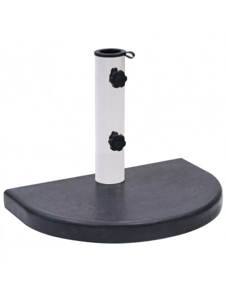 Base per Ombrellone Nera 40x28x4 cm in Granito
