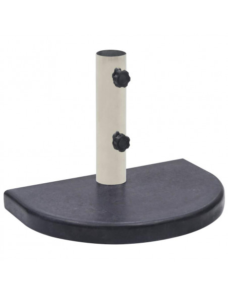 Base per Ombrellone Nera 40x28x4 cm in Granito
