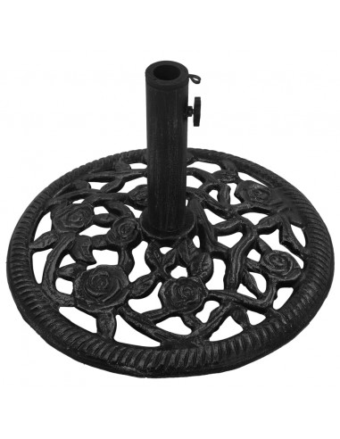 Base per Ombrellone Nera 48x48x33 cm in Ghisa