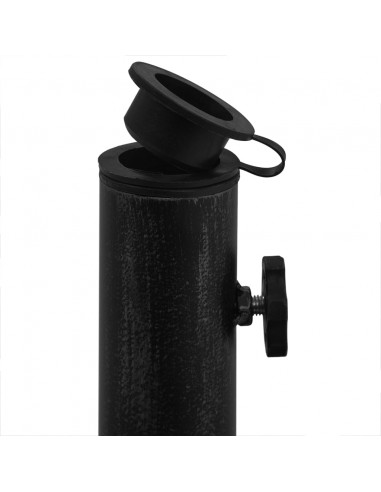 Base per Ombrellone Nera 48x48x33 cm in Ghisa