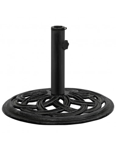 Base per Ombrellone Nera 44x44x31 cm in Ghisa