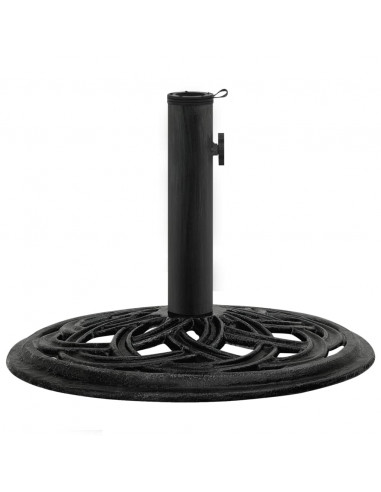 Base per Ombrellone Nera 44x44x31 cm in Ghisa