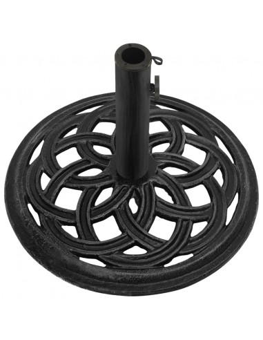 Base per Ombrellone Nera 44x44x31 cm in Ghisa
