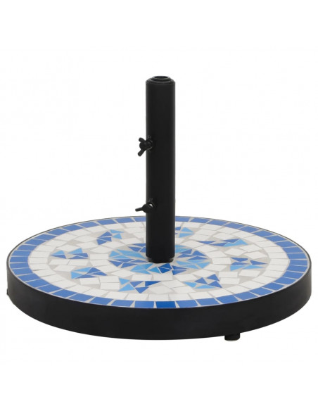 Base per Ombrellone Blu e Bianco Rotonda 12 kg