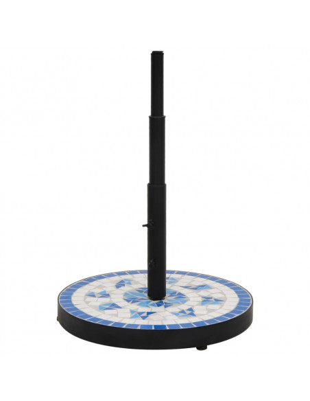 Base per Ombrellone Blu e Bianco Rotonda 12 kg