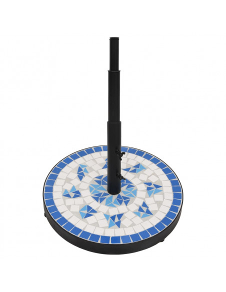 Base per Ombrellone Blu e Bianco Rotonda 12 kg