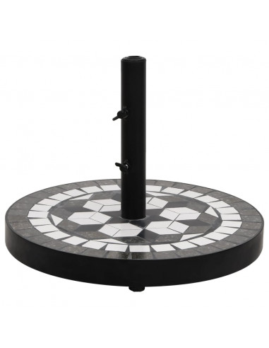 Base per Ombrellone Nero e Bianco Rotonda 12 kg