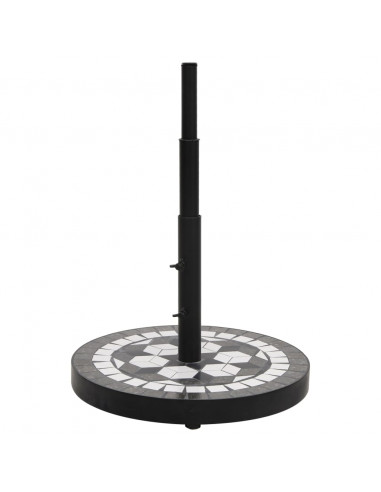 Base per Ombrellone Nero e Bianco Rotonda 12 kg