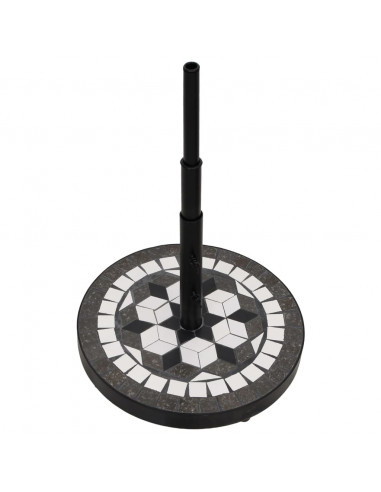 Base per Ombrellone Nero e Bianco Rotonda 12 kg