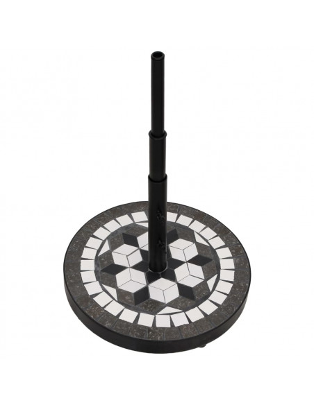 Base per Ombrellone Nero e Bianco Rotonda 12 kg