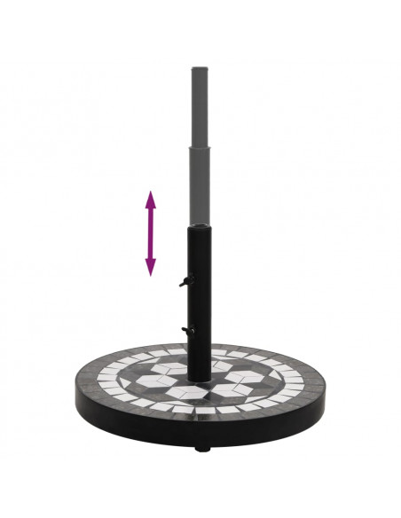 Base per Ombrellone Nero e Bianco Rotonda 12 kg