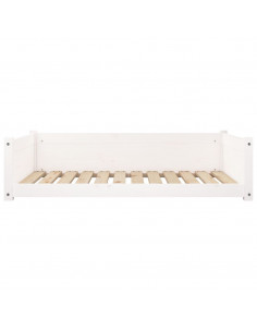 Cuccia per Cani Bianca 105,5x75,5x28 cm Legno Massello di Pino