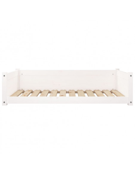 Cuccia per Cani Bianca 105,5x75,5x28 cm Legno Massello di Pino