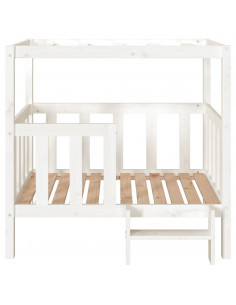 Cuccia per Cani Bianca 105,5x83,5x100 cm Legno Massello di Pino