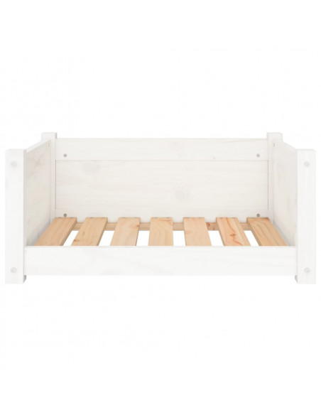 Cuccia per Cani Bianca 65,5x50,5x28cm in Legno Massello di Pino