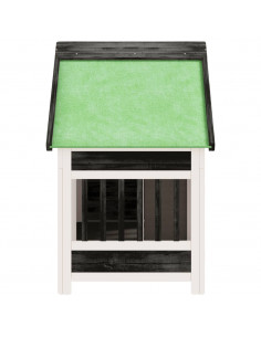 Cuccia per Cani Grigia 96x60,5x87 cm in Legno Massello di Pino