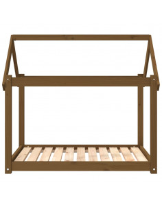 Cuccia per Cani Miele 101x70x90 cm in Legno Massello di Pino