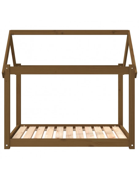 Cuccia per Cani Miele 101x70x90 cm in Legno Massello di Pino