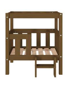 Cuccia per Cani Miele 65,5x43x70 cm in Legno Massello di Pino