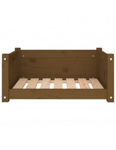 Cuccia per Cani Miele 65,5x50,5x28cm in Legno Massello di Pino