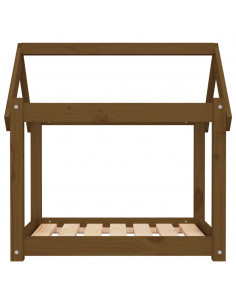 Cuccia per Cani Miele 71x55x70 cm in Legno Massello di Pino