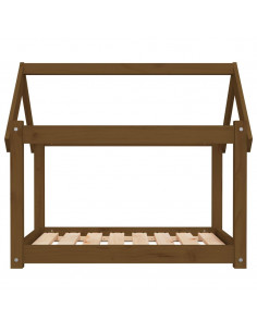 Cuccia per Cani Miele 81x60x70 cm in Legno Massello di Pino