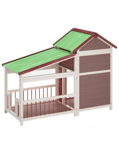 Cuccia per Cani Moka 143x60,5x109 cm in Legno Massello di Pino