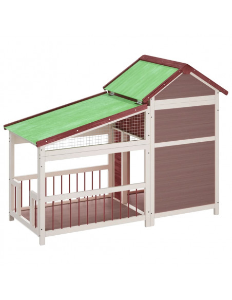 Cuccia per Cani Moka 143x60,5x109 cm in Legno Massello di Pino