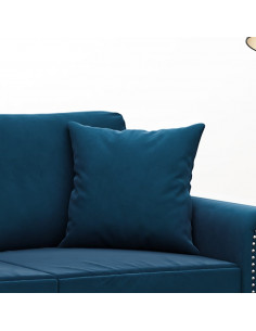 Cuscini Decorativi 2 pz Blu 40x40 cm in Velluto