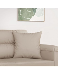 Cuscini Decorativi 2 pz crema 40x40 cm in Tessuto Microfibra