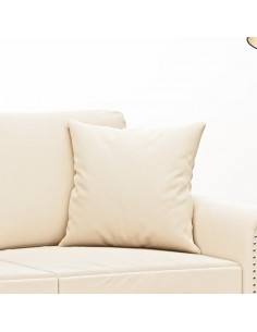 Cuscini Decorativi 2 pz Crema 40x40 cm in Velluto
