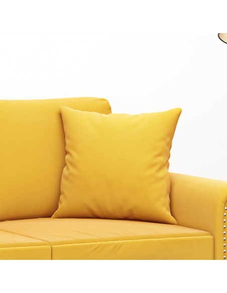 Cuscini Decorativi 2 pz Giallo 40x40 cm in Velluto