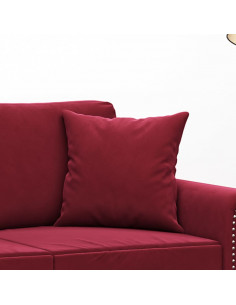 Cuscini Decorativi 2 pz Rosso Vino 40x40 cm in Velluto
