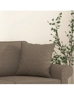 Cuscini Decorativi 2 pz Tortora 40x40 cm in Tessuto