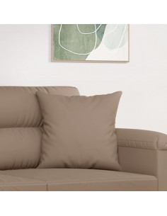 Cuscini Decorativi 2 pz Tortora 40x40 cm in Tessuto Microfibra