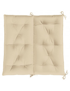 Cuscini Panca da Giardino 2pz Beige 100x50x7cm Tessuto Oxford