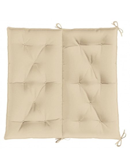 Cuscini Panca da Giardino 2pz Beige 100x50x7cm Tessuto Oxford