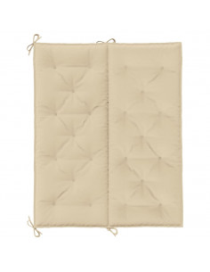 Cuscini Panca da Giardino 2pz Beige 120x50x7 cm Tessuto Oxford