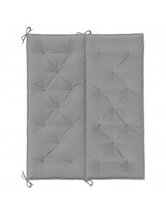 Cuscini Panca da Giardino 2pz Grigi 120x50x7 cm Tessuto Oxford