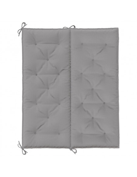 Cuscini Panca da Giardino 2pz Grigi 120x50x7 cm Tessuto Oxford