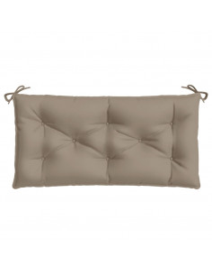 Cuscini Panca da Giardino 2pz Tortora 100x50x7cm Tessuto Oxford