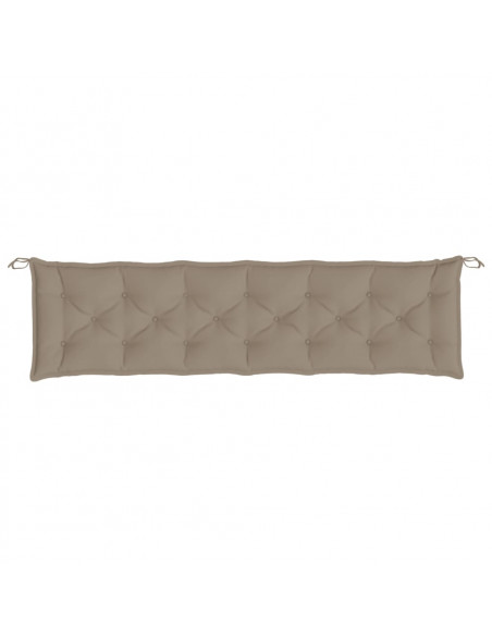 Cuscini Panca da Giardino 2pz Tortora 200x50x7cm Tessuto Oxford